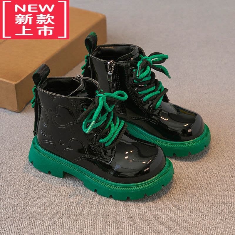 可莉允儿童炸街马丁靴2022冬季新款男童鞋子女童靴子二棉加绒洋气短靴潮图片