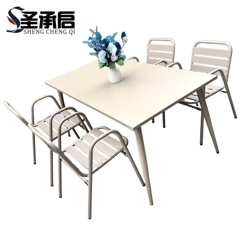 圣承启 休闲桌椅 150长桌X4椅 套高清大图
