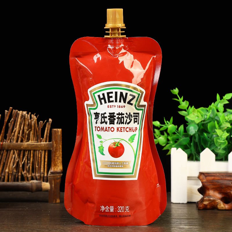 亨氏0脂肪番茄酱320g家用挤压小包装意面手抓饼薯条低脂蕃茄沙司