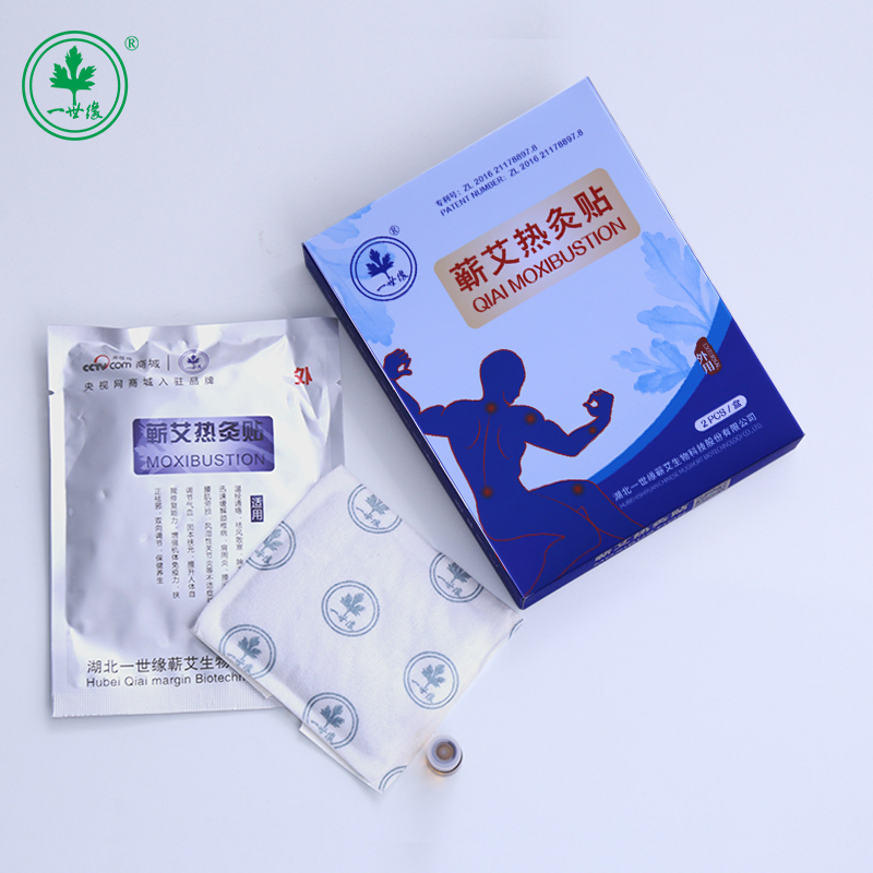 一世缘蕲艾热灸贴 男士艾灸贴艾草热灸艾贴肩颈蕲艾叶艾炙贴祛湿 颈椎肩腰腿关节疼痛腰腿关节膝盖艾绒热敷艾草贴正品 2贴/盒