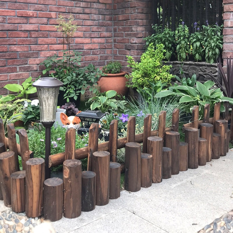 户外木坪花园闪电客园艺护栏庭院围栏栅栏家庭园艺装饰菜园护栏小篱笆