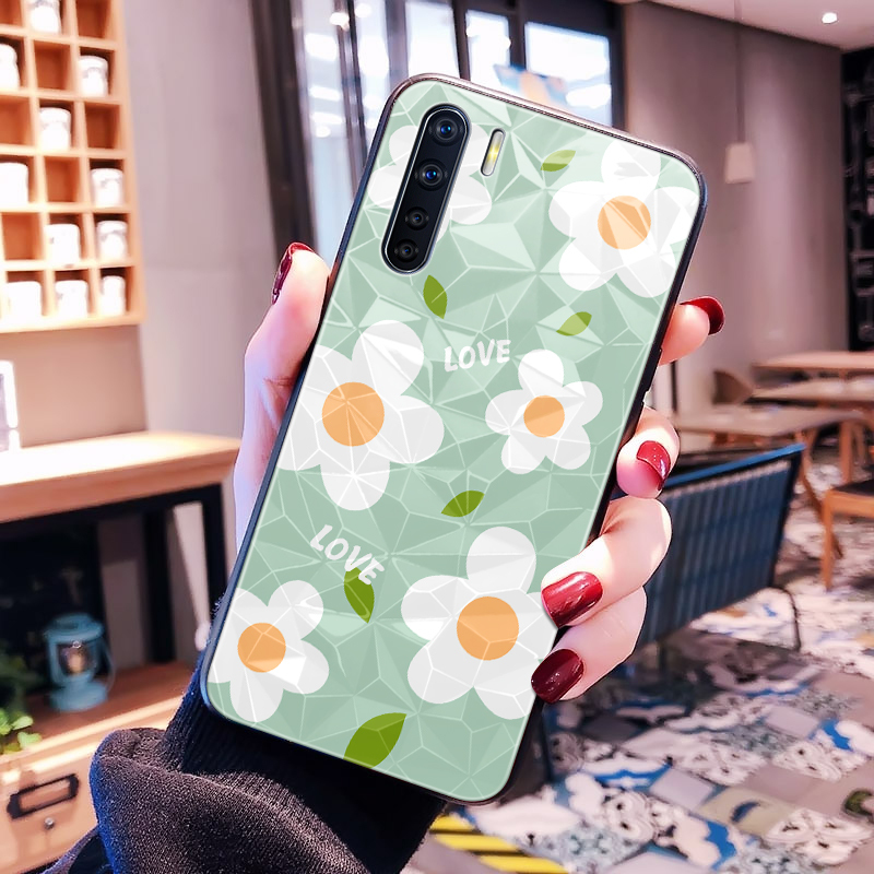 OPPO A91手机壳小清新oppoa8菱形壳泫雅花朵日韩夏日甜心少女ins真智力