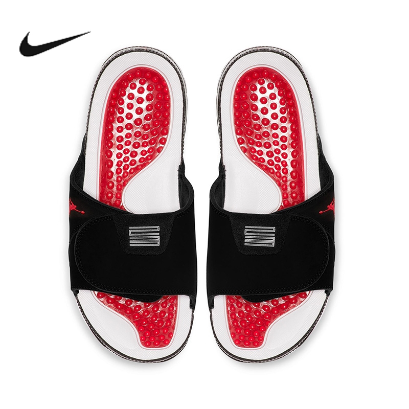 耐克男鞋jordanhydroxiretro乔aj11黑红运动拖鞋aa1336006