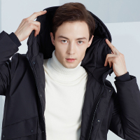 雅鹿羽绒服男加厚短款连帽外套2019冬季新款青年商务保暖防寒服H