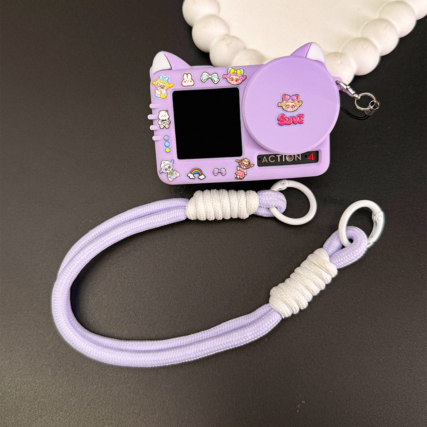 适用小天才电话手表表带Z10/Z9可爱挂脖Z11新款Z8Z7S保护套3139B高清大图