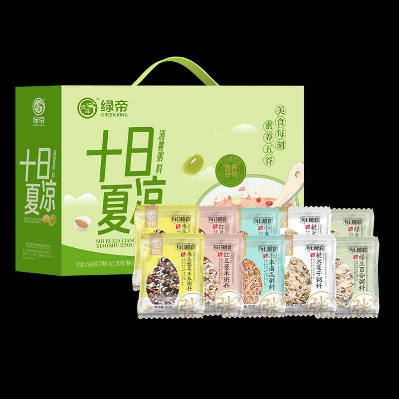 绿帝十日夏凉消暑粥料1.5kg 五谷杂粮精心搭配5款好原料夏日好搭档清凉好滋养员工福利