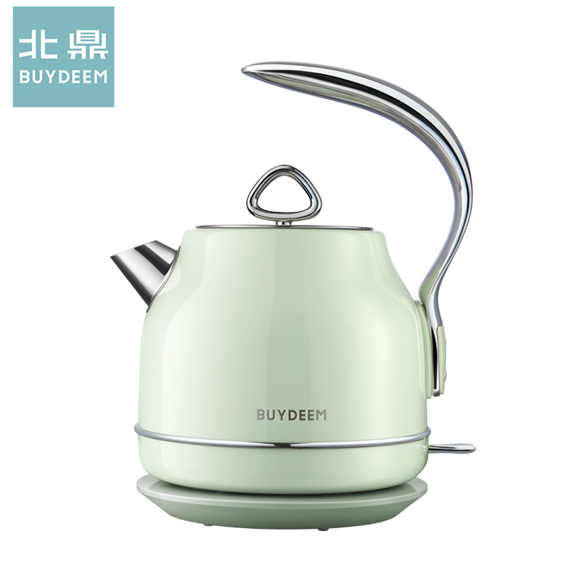 北鼎(Buydeem)电水壶K203 电热水壶自动断电304不锈钢进口温控器1.2L迷你壶 浅杉绿
