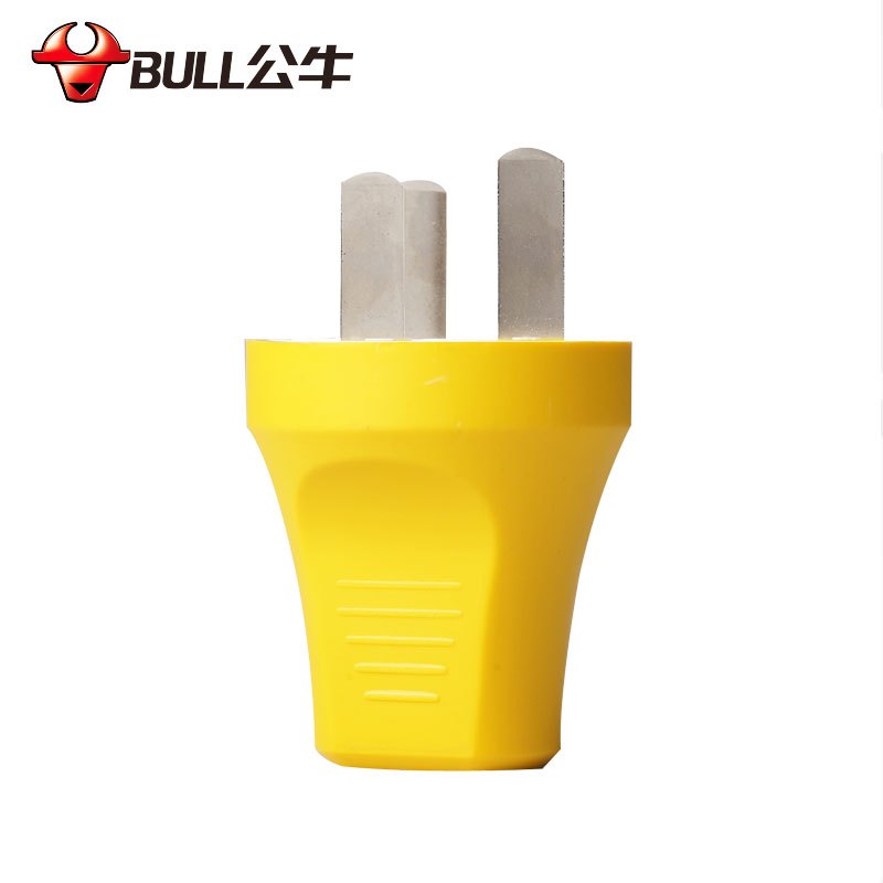 BULL公牛 GNT-16S2 3脚摔不烂插头 大功率可拆两项插头16A电源插头*5盒