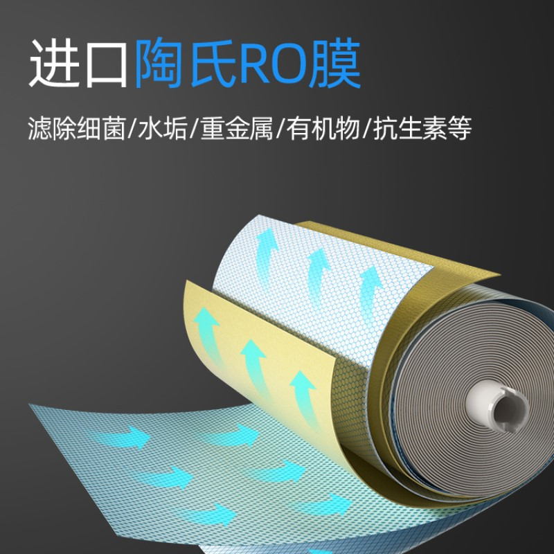 德克西(DEKEXI)德国进口净水器家用直饮自来水纯水过滤器RO反渗透双出水净水机龙头前置过滤器厨房不锈钢R-50