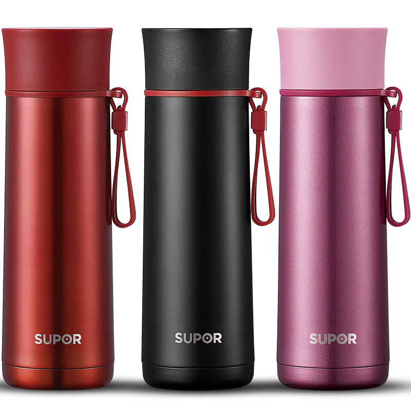 苏泊尔(supor)304不锈钢真空铜芯保温杯便携茶水杯子男女士杯儿童通用