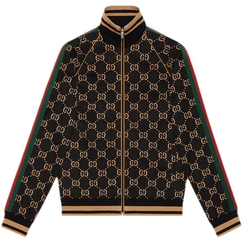 古驰 gucci 男士棉质拉链卫衣开衫运动衫夹克外套695955 xjeei