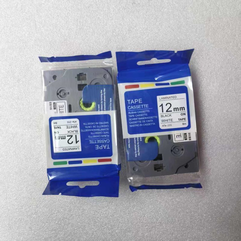 阿托拉思 色带标签(标签打印机专用)宽12MM 白底黑字/1个