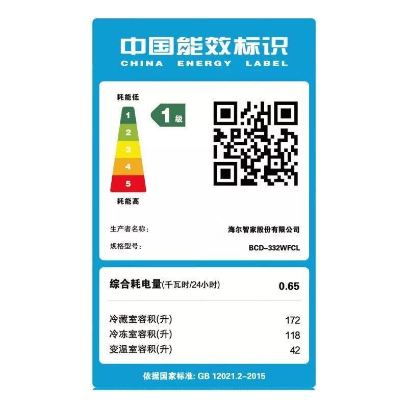 海尔(Haier)332升多门冰箱 彩晶面板母婴空间 一级能效 阻氧干湿分储 家用电冰箱 BCD-332WFCL图片