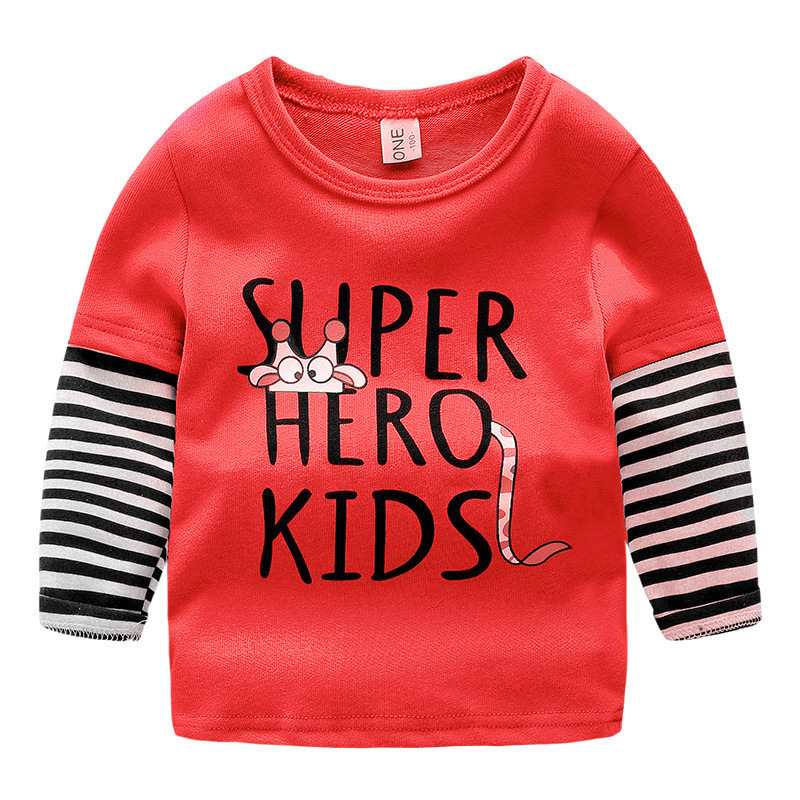 高品质儿童t恤童装新品t恤90140cm夏季韩版儿童长袖t恤男宝宝衣服awan