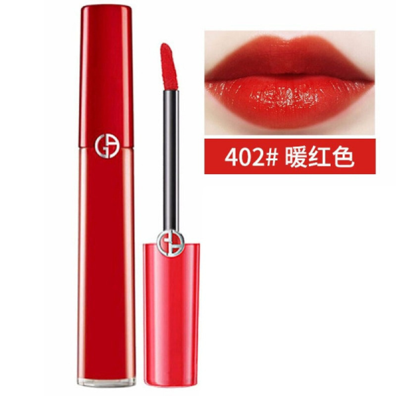 [·国内专柜版]阿玛尼「传奇红管口红」臻致丝绒哑光唇釉6.5ml#402草莓暖红温柔显白