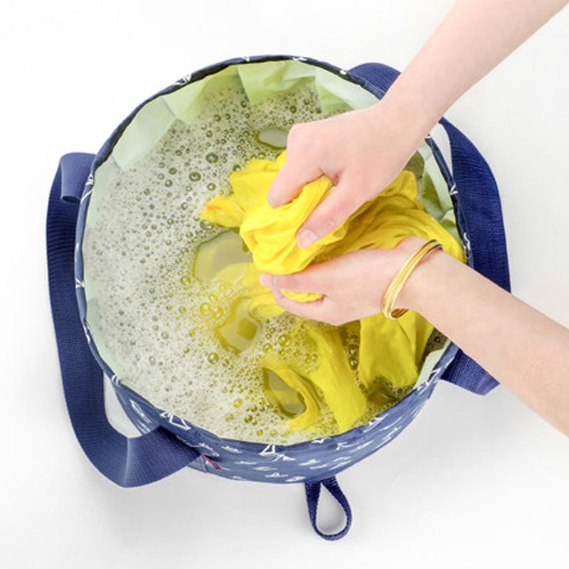 便携创意清洁工具可折叠水盆旅行泡脚袋大号洗衣盆洗漱脸盆小号旅游