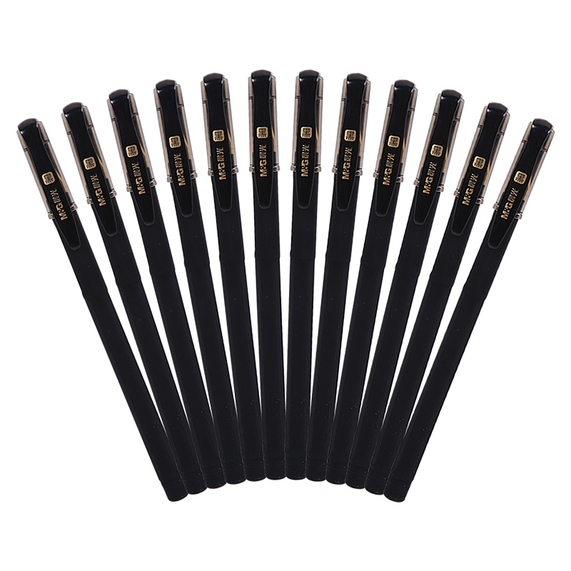 晨光 AGP17204 中性笔黑笔0.5mm12支/盒(5盒)