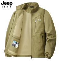 JEEPspirit夹克男士春秋休闲透气舒适宽松大码男外套6270