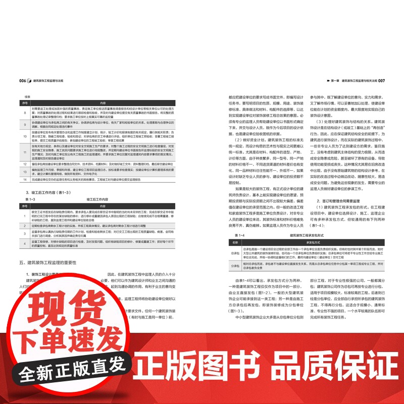 教材.建筑装饰工程监理与法规高等职业教育建筑设计类专业精品教材寇岚张润智编著出版年份2020年最新印刷2020年11月版高清大图