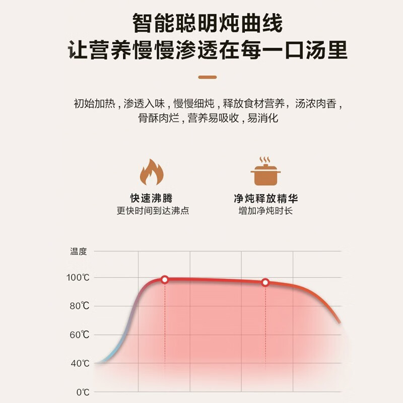 美的(Midea) 电炖锅 家用电炖蛊 煮粥神器养生电炖锅煲汤锅电砂锅白瓷内胆 MD-DG30E201