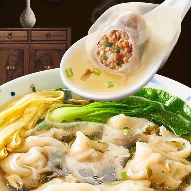 思念馄饨上汤小云吞珍味三鲜+鲜美猪肉个2袋共400g*4袋