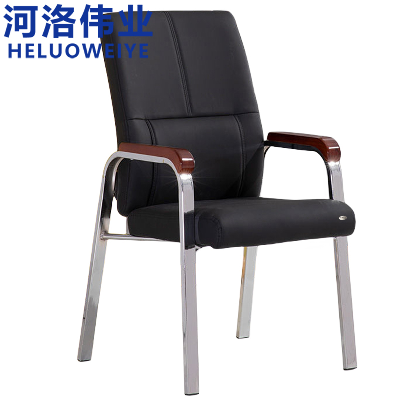 河洛伟业会议椅 职员椅 木质扶手/把高清大图