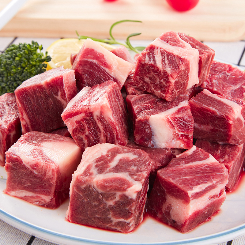 悠司坊 巴西进口牛腩块900g生鲜牛肉原肉手工切割