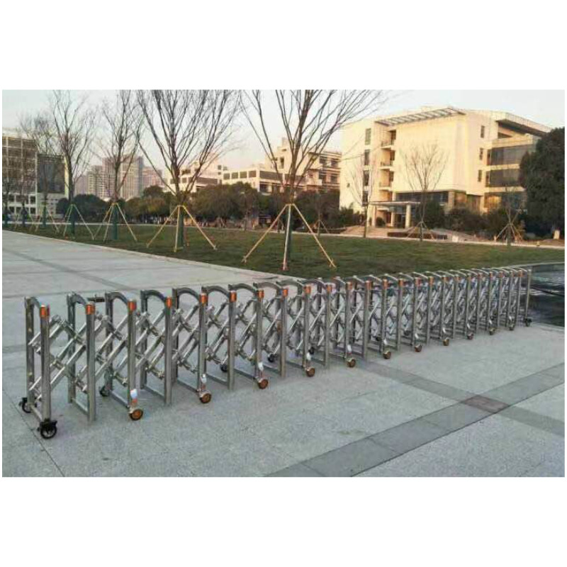 手动推拉折叠收缩伸缩小门隔离围栏高速路障移动隔离护栏参数
