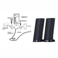 AX210 原装音箱 音响 USB立体扬声器 笔记本音箱 台式机手机 低音炮 双音响电脑音箱黑色塑料