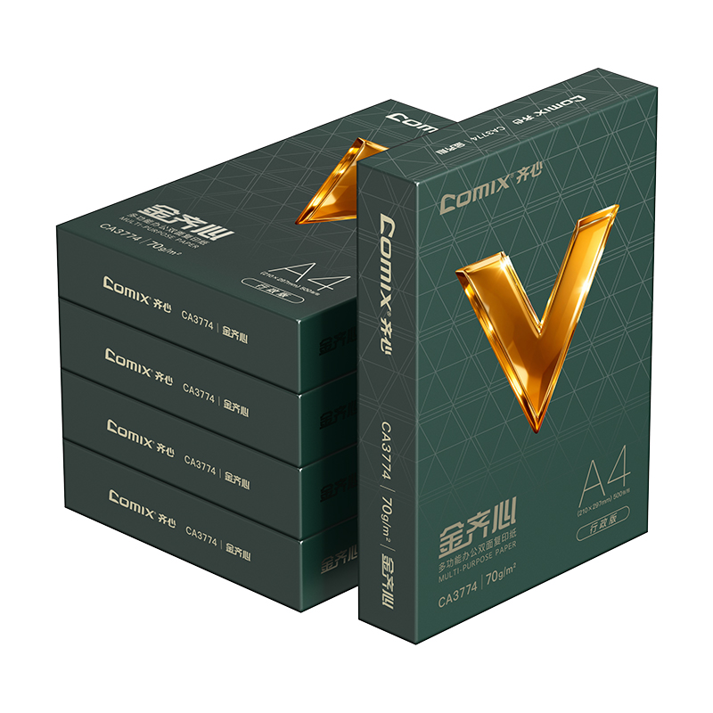 齐心 CA3774-8 金齐心行政版复印纸 A4 70g 8包装高清大图