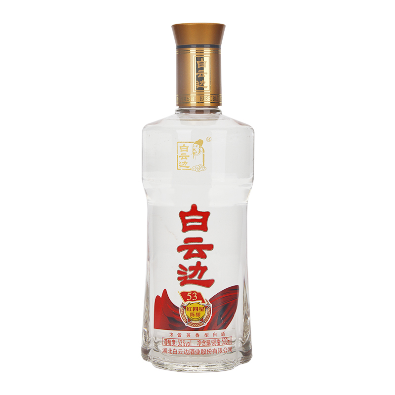 白云边 白酒 红四星陈酿 浓酱兼香型 53度 500ml