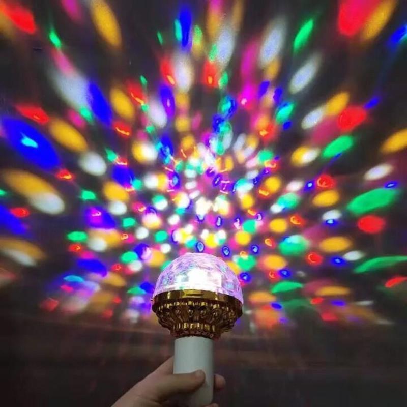 家用蓝牙led七彩旋转灯泡家庭ktv彩灯舞台灯七彩灯泡三色魔球灯泡无