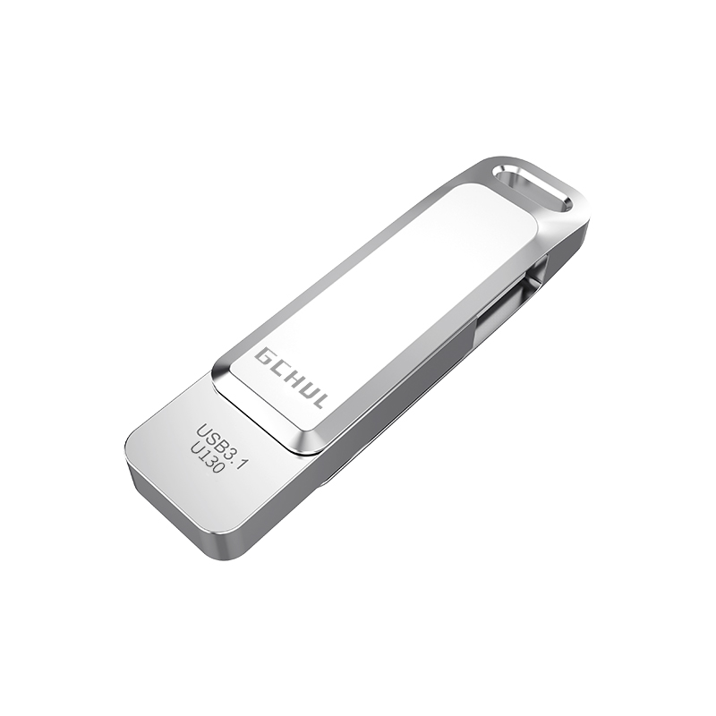 杰储(GCHUL) UP1100 蓝海系列 64G USB3.1 高速U盘/优盘 (计价单位:个) 银色高清大图