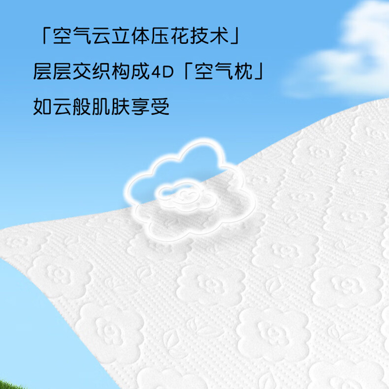 心相印 云感柔韧亲肤三层100抽18包塑装抽纸(6包*3提) DT100(箱装)高清大图