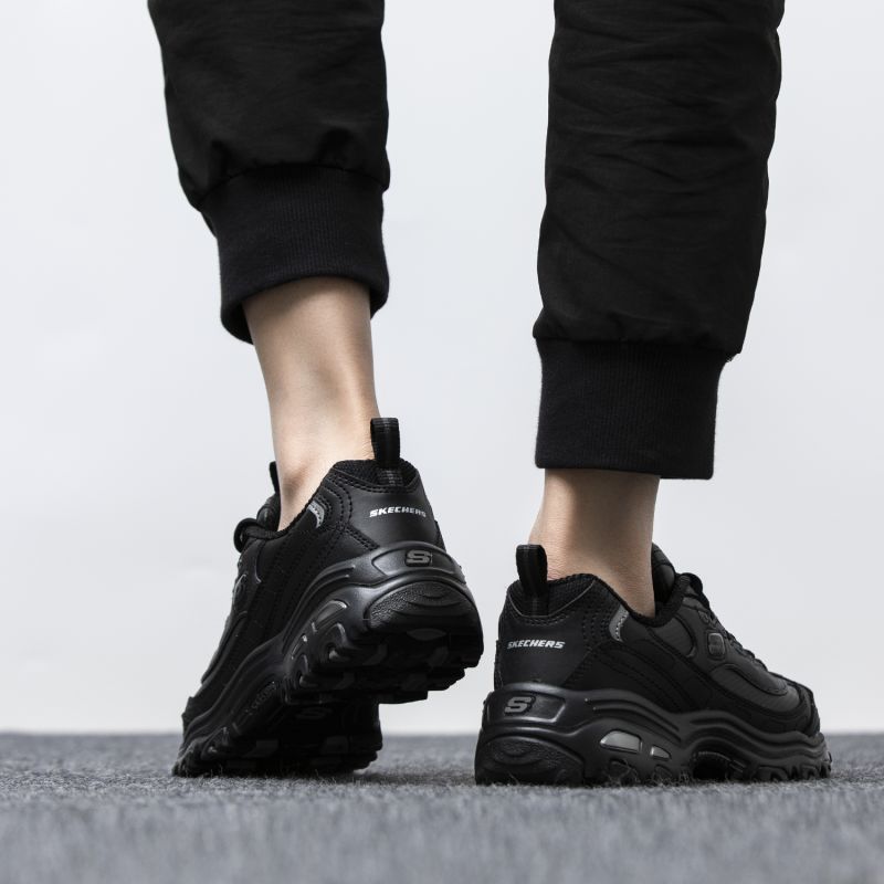 Skechers/斯凯奇女鞋新款复古厚底熊猫鞋轻质缓震运动休闲鞋11931-BBK ZP高清大图
