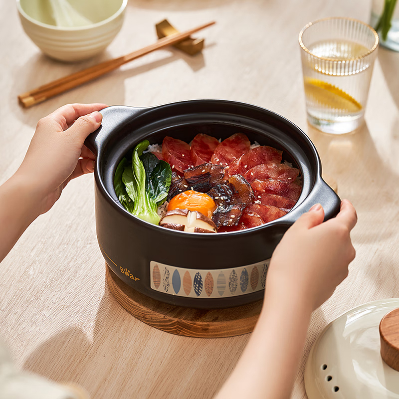小熊砂锅3.6L煲汤锅炖锅燃气灶陶瓷锅宽口家用砂锅CP-G0070高清大图