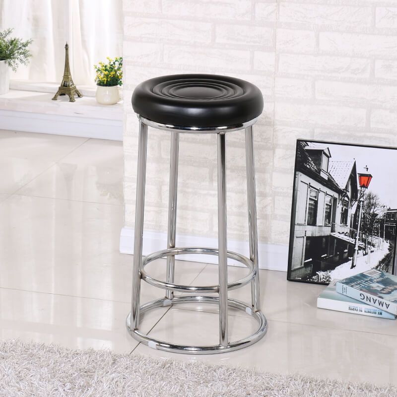 鑫金虎 高脚凳 XLH-I12 尺寸320×320×630mm 黑色 1把高清大图