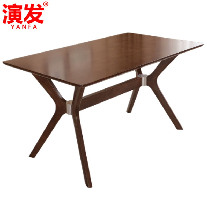 演发实木餐桌1.2m张高清大图