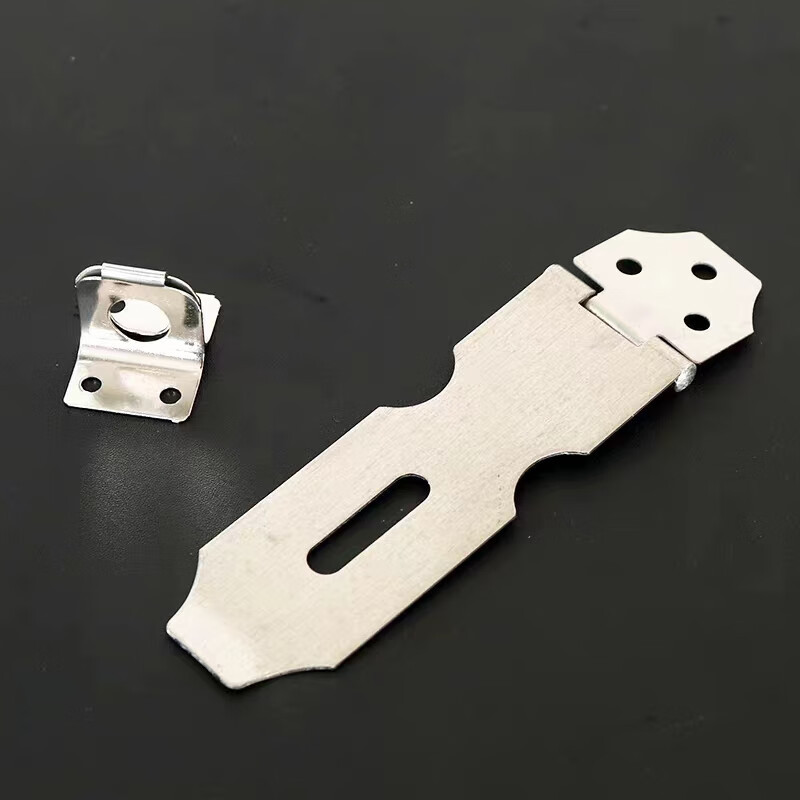 茶花 不锈钢锁扣 柜门抽屉锁鼻子 老式木门锁门明装门扣 2寸【10个装】