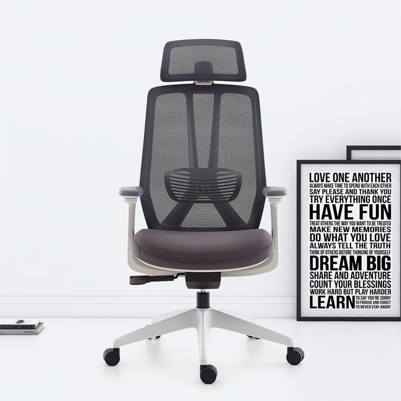 臻远ZY-7819办公椅人体工学椅转椅电脑椅 黑色3D升降扶手