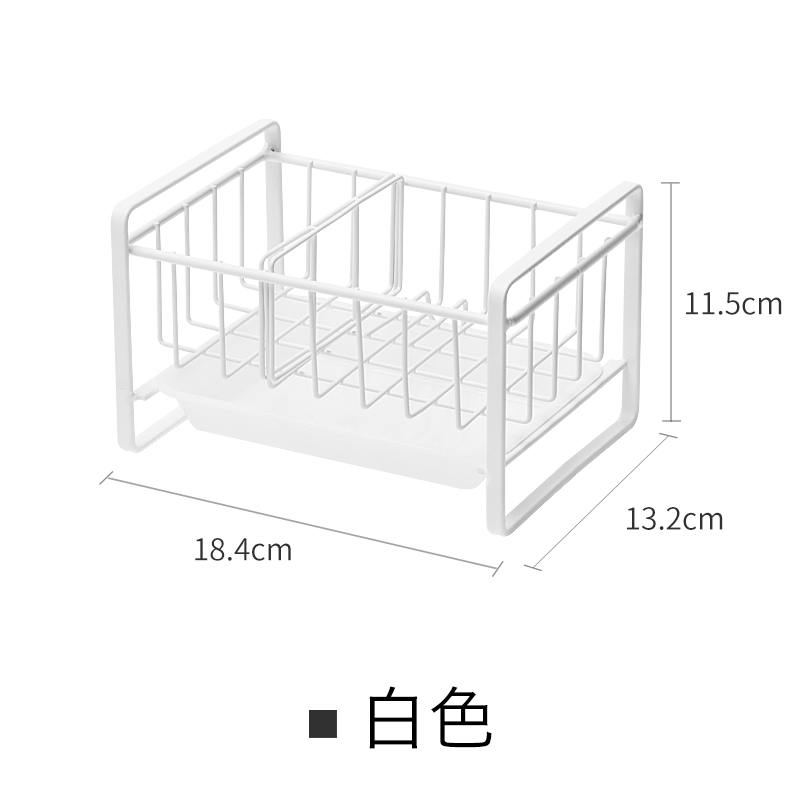 海绵沥水收纳架水池置物架厨房水台面清洁刷钢丝球洗碗抹布架子收纳层架 三维工匠 白色