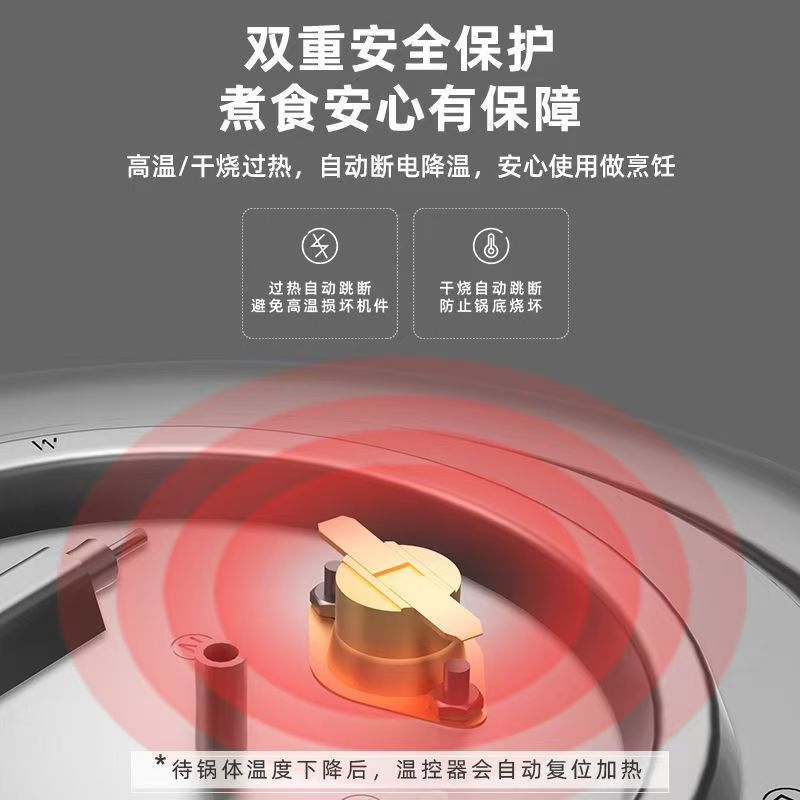 LOTOR电煮锅多功能家用电热火锅锅煎炒蒸煮电炒菜炒锅一体式插电高清大图
