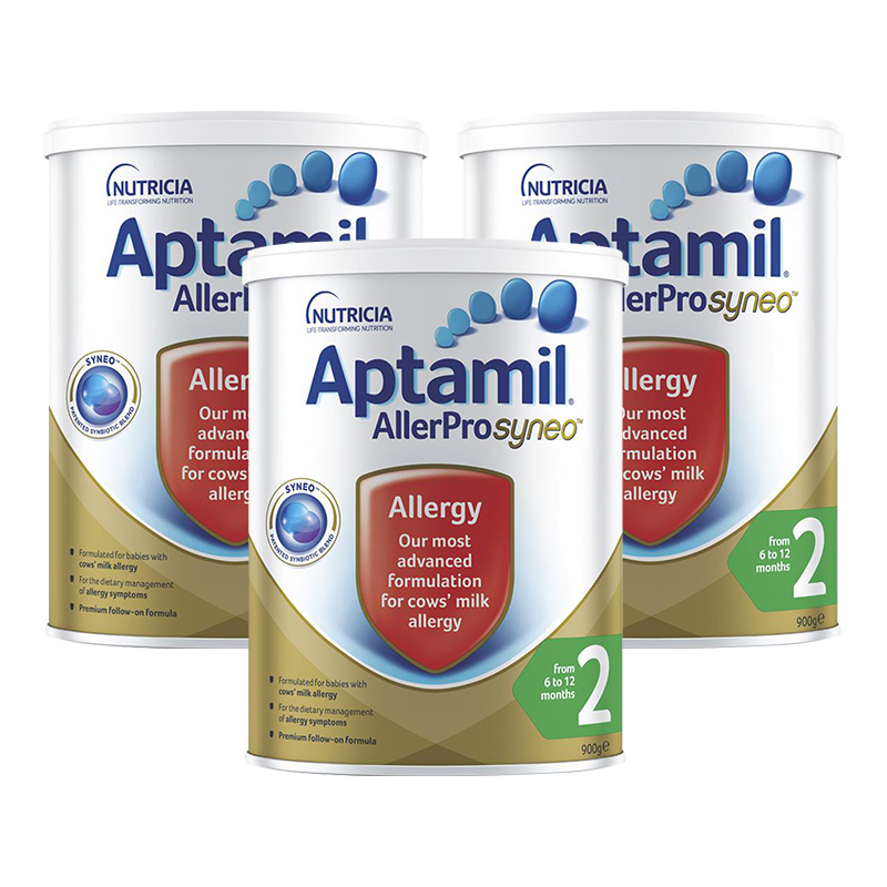 保税发货 爱他美(aptamil)Allerpro深度水解抗过敏奶粉二段900g/罐低乳糖进口特殊配方奶粉6-12个月