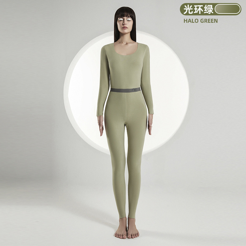 班蒂纳儿童保暖内衣男女中青年圆领秋衣秋裤德绒保暖防寒打底套装JYBT003