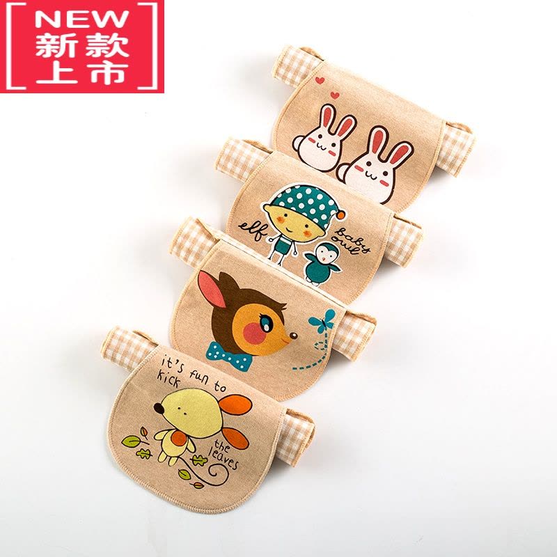 可莉允婴儿童吸汗巾宝宝幼儿园男童女童绣名字垫背纱布隔汗巾汉毛巾图片