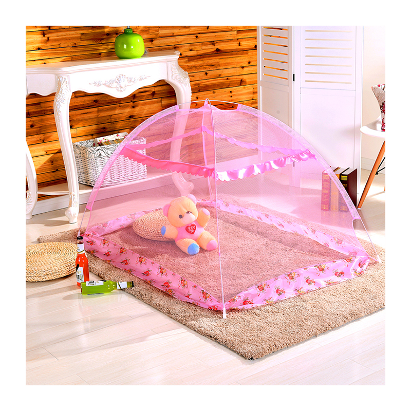 儿童床落地宝宝蚊帐罩婴儿床蚊帐带支架儿童蚊帐小孩可折叠