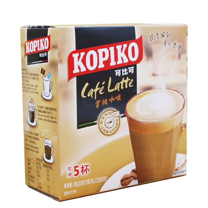 KOPIKO 可比可拿铁咖啡5杯(5入)印尼进口速溶咖啡