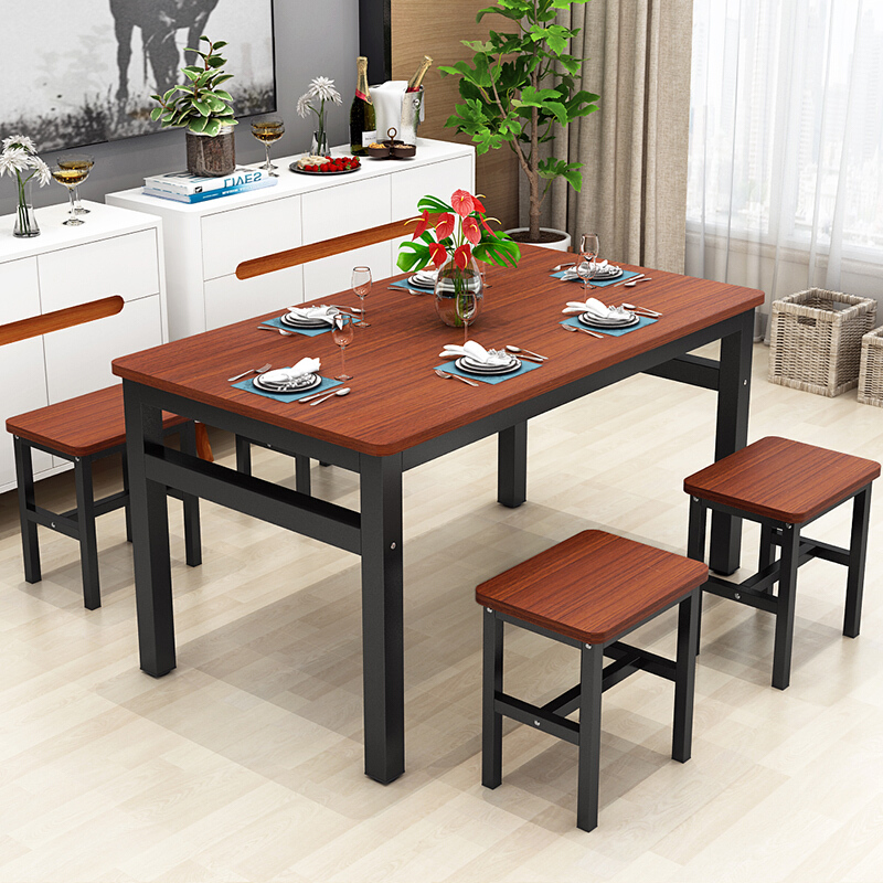 安心抵餐桌602095823856 饭店桌椅组合食堂餐馆家用吃饭桌出租房用小