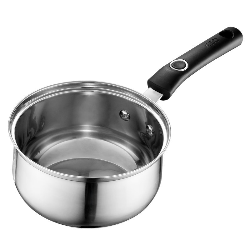爱仕达(ASD)磁通304不锈钢婴儿小奶锅18cm 家用加厚复底宝宝辅食锅耐磨耐用加高加深泡面汤锅 燃气电磁炉通用锅具
