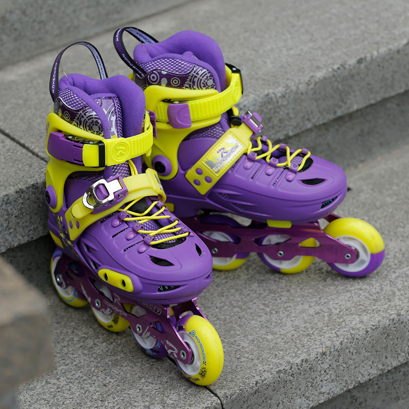 乐秀roadshowrx1s溜冰鞋儿童全套装花式轮滑鞋可调节旱冰鞋男女孩滑冰